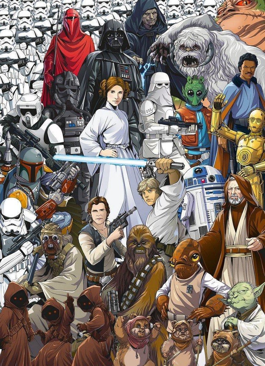 KOMAR Star Wars Classic Cartoon Collage Fotobehang 184x254cm