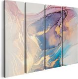 Artaza Canvas Schilderij Vierluik Abstracte Kunst van Marmer - 120x90 - Canvas Print