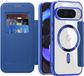 Techsuit Housse pour Google Pixel 10 / 10 Pro - Étui portefeuille SmartMag Book - Compatible MagSafe - Bleu