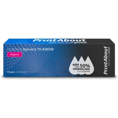 PrintAbout Huismerk Kyocera TK-8365M Magenta Toner | 16.000 pagina's | Compatibel