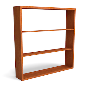 Merkloos Geroba Egura cortenstaal houtopslag onderverdeling 3 vakken 2000x385x2000 mm