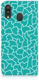 B2Ctelecom Samsung Galaxy M20 Bookcase - Cracks Blue - B2Ctelecom