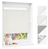 StarTech Plissé jaloezie - Raam- en deurdecoratie - 95 x 120 cm - Beige - Lichtdoorlatend - Geen boren nodig - Beschermt tegen inkijk en zonlicht