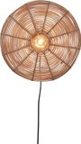 GOOD&MOJO Wandlamp Tanami - Rotan - Bruin - Ø40cm