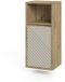 Vicco Halfhoge kast Viola, Artisanaal eiken/Kasjmier, 37.8 x 80 cm