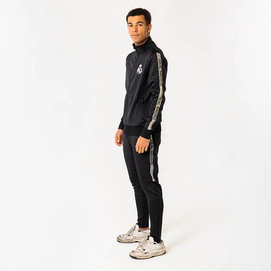 Trainingspak Real Madrid Trainingspak Heren - Vest + Trainingsbroek - Officiële Fanmerchandise - Zwart/Goud - Maat S t/m XXL