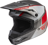 FLY Racing Kinetic Drift Charcoal Lite Grijs Rood Crosshelm - Helm