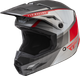 FLY Racing Kinetic Drift Charcoal Lite Grijs Rood Crosshelm - Helm