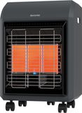 Auronic Mobiele Gaskachel - met Wieltjes - tot 60 m² - 4100W Gas Heater - 3 Warmtestanden - Zuurstofbeveiliging - Zwart