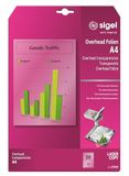 SIGEL LF619 OHP-folie/overheadfolie voor kleurenlaserprinter/kleurenkopieerapparaat A4, 20 vellen