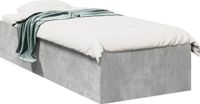 Maison Exclusive - Cadre de lit couleur béton, 75x190 cm, en panneau de fibres de bois