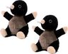 Merkloos Mbw Vertriebsges. Mbh Pluche mol knuffel dier - 2x - 14 cm - zwart - tuindieren knuffelbeest