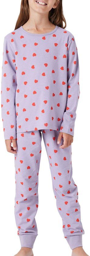 Name it Pyjama Biologisch katoen Vrouwen Lange mouw Lavender Gray Effen 110/116
