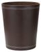 Poubelle en cuir polyuréthane, ronde, marron, 10 litres