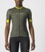Castelli Fietsshirt Korte Mouwen Dames Groen Fluo - GRADIENT JERSEY MILITARY GREEN-M