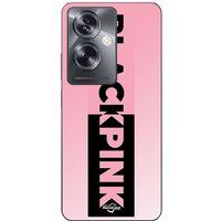 Maniacase Etui Oppo A79 5G Blackpink logo roze en zwart
