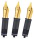 Set de 3 cartouches pour stylo plume, 1,1 mm, biseauté, doré