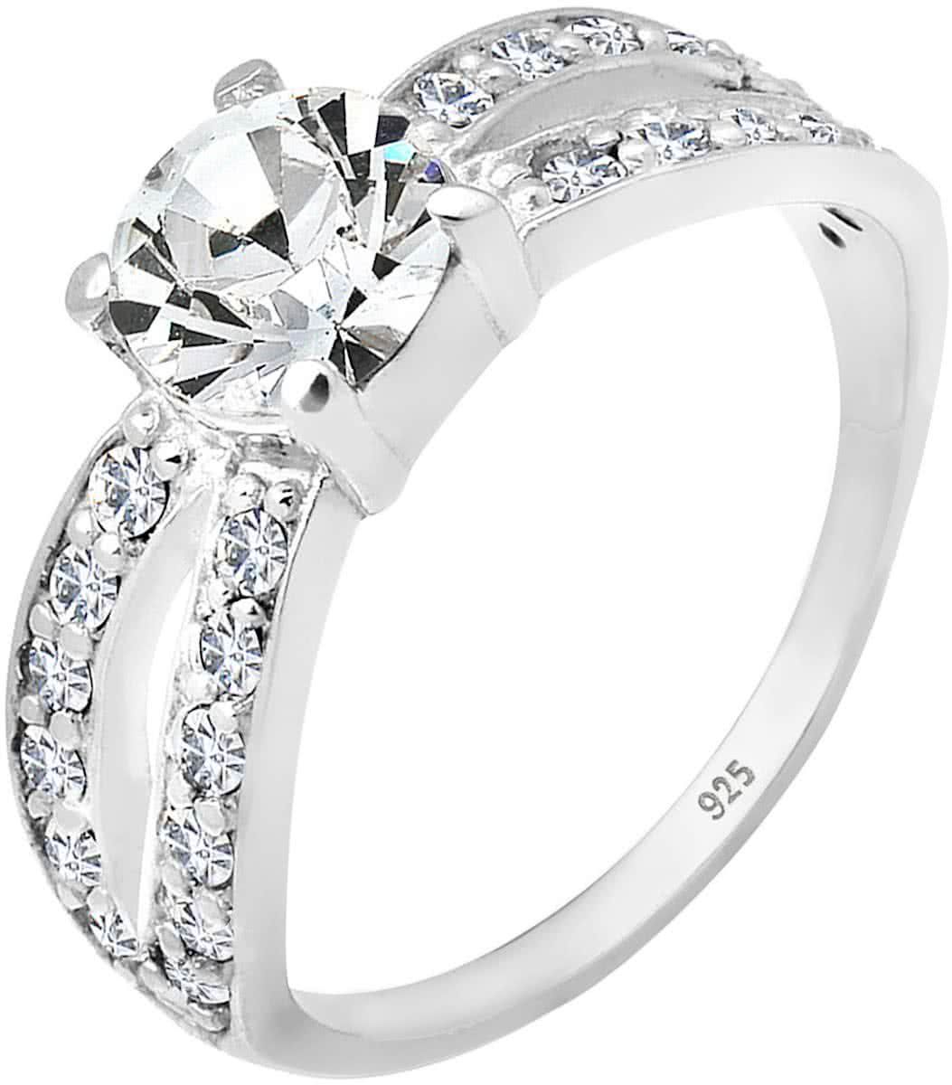 Elli Ring 925 Sterling Zilver Glamoureuze Swarovski® Kristal