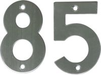 AMIG Huisnummer 85 - massief Inox RVS - 10cm - zilver