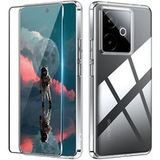 Realme Coque pour Realme GT 7 / GT 7T 5G - housse etui silicone gel fine + verre trempe - TRANSPARENT TPU