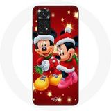 Maniacase Hoesje voor Xiaomi Redmi Note 11S 4G Mickey Mouse en Minnie Mouse op eerste kerstdag