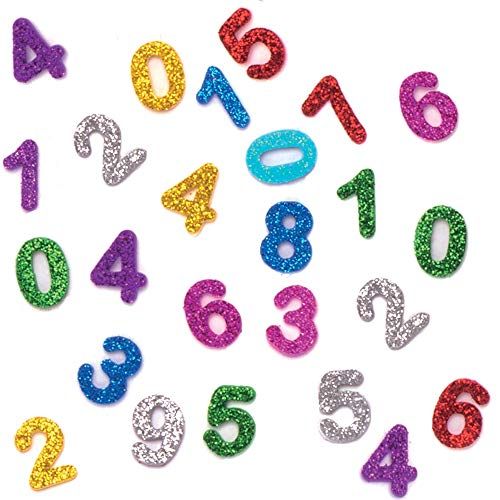 Baker Ross Glitter Foam zelfklevende nummers (Pack van 800) - kunst en ambachten voor kinderen