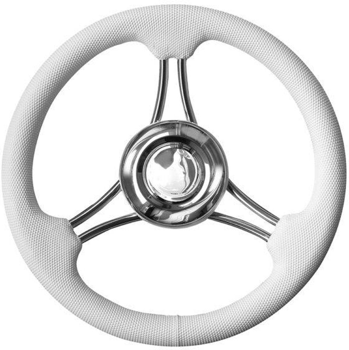 Savoretti STUURWIEL CORSICA WIT EN RVS 35 CM