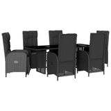 VidaXL 3213530 Tuinmeubilair Set Zwart