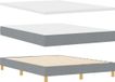 vidaXL Boxspringbed met hoofdeinde, lichtgrijs, 200 x 160 cm, stof
