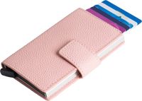 Figuretta Leren Cardprotector RFID Compact Creditcardhouder - Dames - Roze