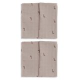 Gloop Mousseline doeken, 2-pack, 70 x 70 cm, Safari