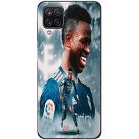 Samsung Coque Pour Samsung galaxy A12 Vinicius JR Real Madrid Bleu Wallpaper