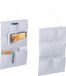 Merkloos Relaxdays hangende organizer - set van 2 - met 5 vakken - deur - wand - 60x41 cm - vilt