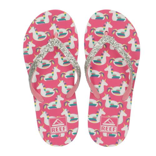 Reef Kids Stargazer Prints Teenslippers - Zilver/Roze