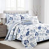 Lush Decor Harbor Life 7-delige quiltset, indigo, koning