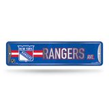 Rico Industries NHL New York Rangers metalen straatbord (10,2 cm x 38,1 cm)