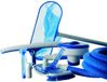 Gre Kit d'entretien moyen budget bleu/gris avec manche télescopique, épuisette, distributeur flottant, thermomètre, bandelettes de test, tuyau et brosse