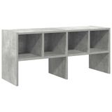 VidaXL Schoenenrek Hout Stapelbaar Betongrijs 89,5x30x40 cm