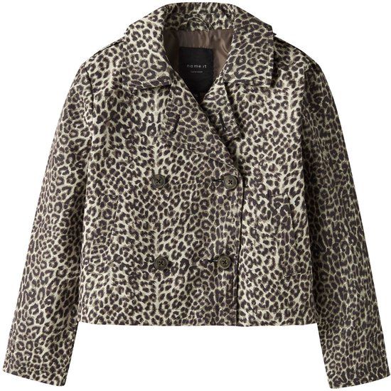 Name It Trenchcoat Panterprint Birch Maat 164