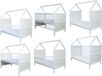 Micoland Babybed, kinderbed, juniorbed, bed, huisbed, 140x70 cm met matras, wit, geschikt voor kinderen van 0 tot 6 jaar