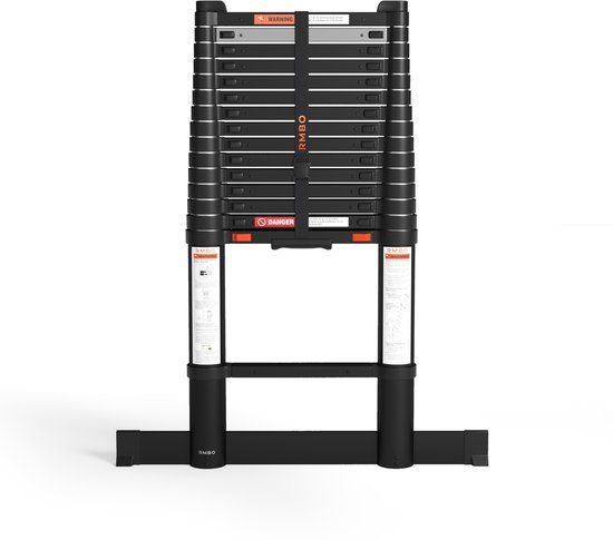 RMBO Telescopische Ladder - 4.70m Telescoopladder - Compact en Draagbaar - Soft Closing - 150 kg - EN 131.6