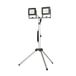 REV LED bouwlamp met statief - 2x 30W, 2x 2550lm, werklamp IP65, zilver