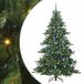 vidaXL Hinged Artificial Christmas Tree Green 180 cm PVC and Steel