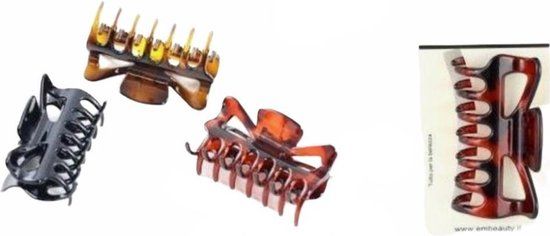 Haarklemmen - Haarspelden - Haarclip - Zwart - Bruinrood - Set 2 Stuks