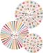 Folat Deco papieren waaiers Set - Starburst Happy Birthday (3 stuks)