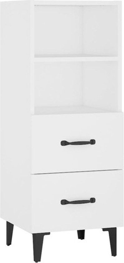 vidaXL Dressoir Wit Hout 34,5x34x90 cm