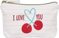 Draeger Paris 1886 - Katoenen make-up tasje I Love You - Kersenprint - 21x12 cm