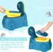 Famanu siège de toilette pour enfants avec design de dinosaure - bleu