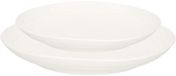 Plasticforte set de assiettes de camping - crème blanc - plastique - 16 pièces