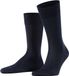 FALKE Sensitive Malaga drukvrije comfort tailleband katoen sokken heren blauw - maat 47-50